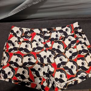 Loudmouth Women's High Waist Graphic Shorts - Red and Black